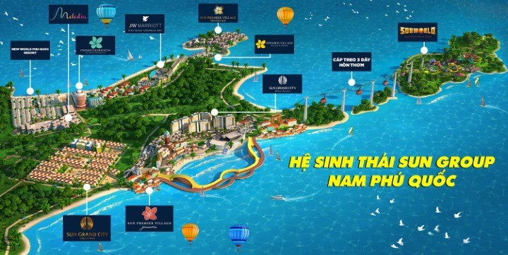 các dự án Nam đảo Phú Quốc của Sun Group