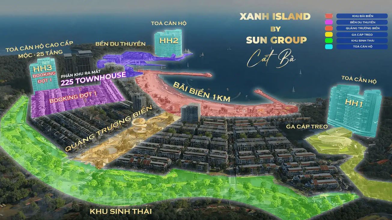 Mặt bằng tổng thể dự án Xanh Island Cát Bà