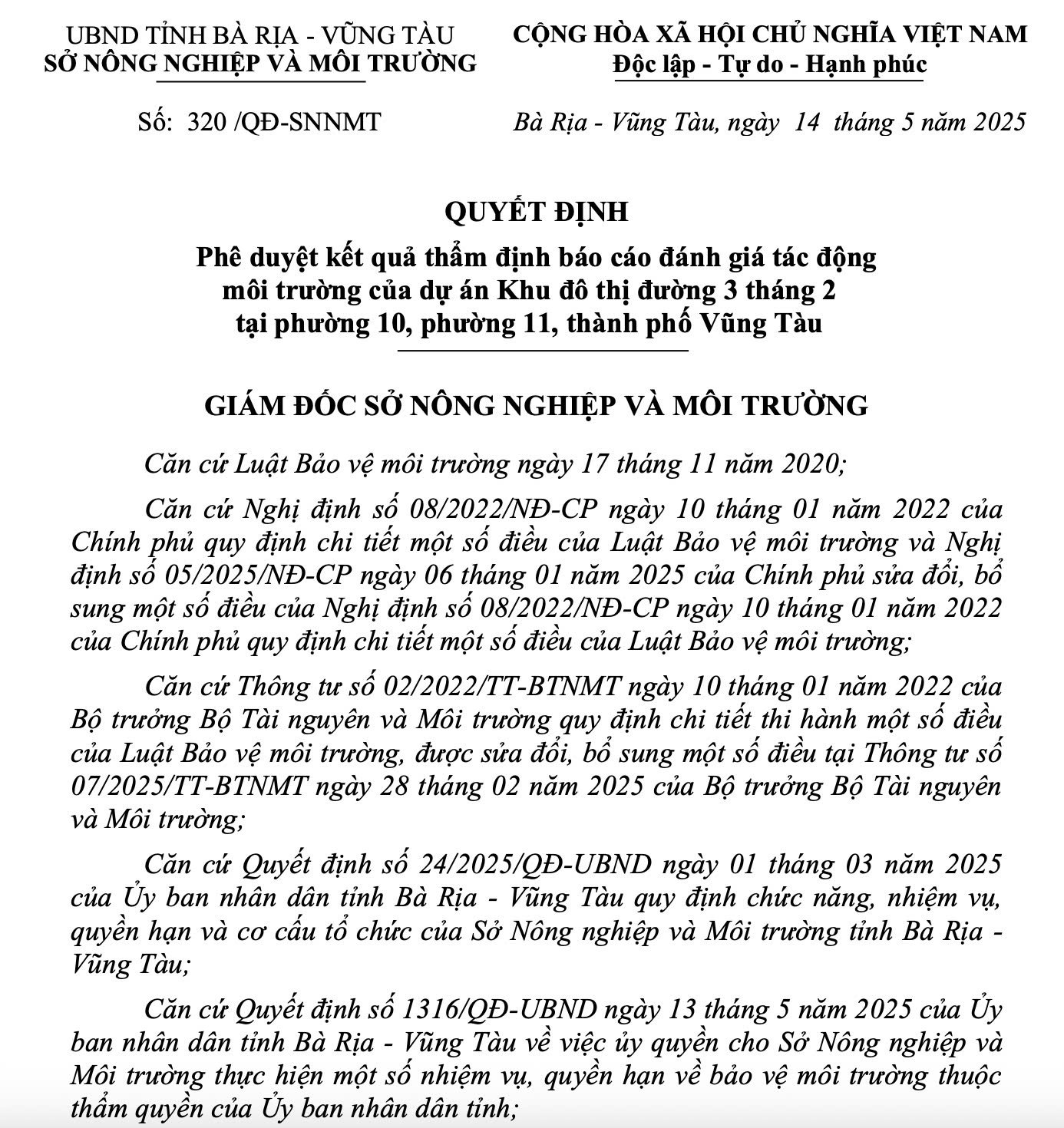 Quyết định phê duyệt đánh giá tác động môi trường Quyết định phê duyệt đánh giá tác động môi trường