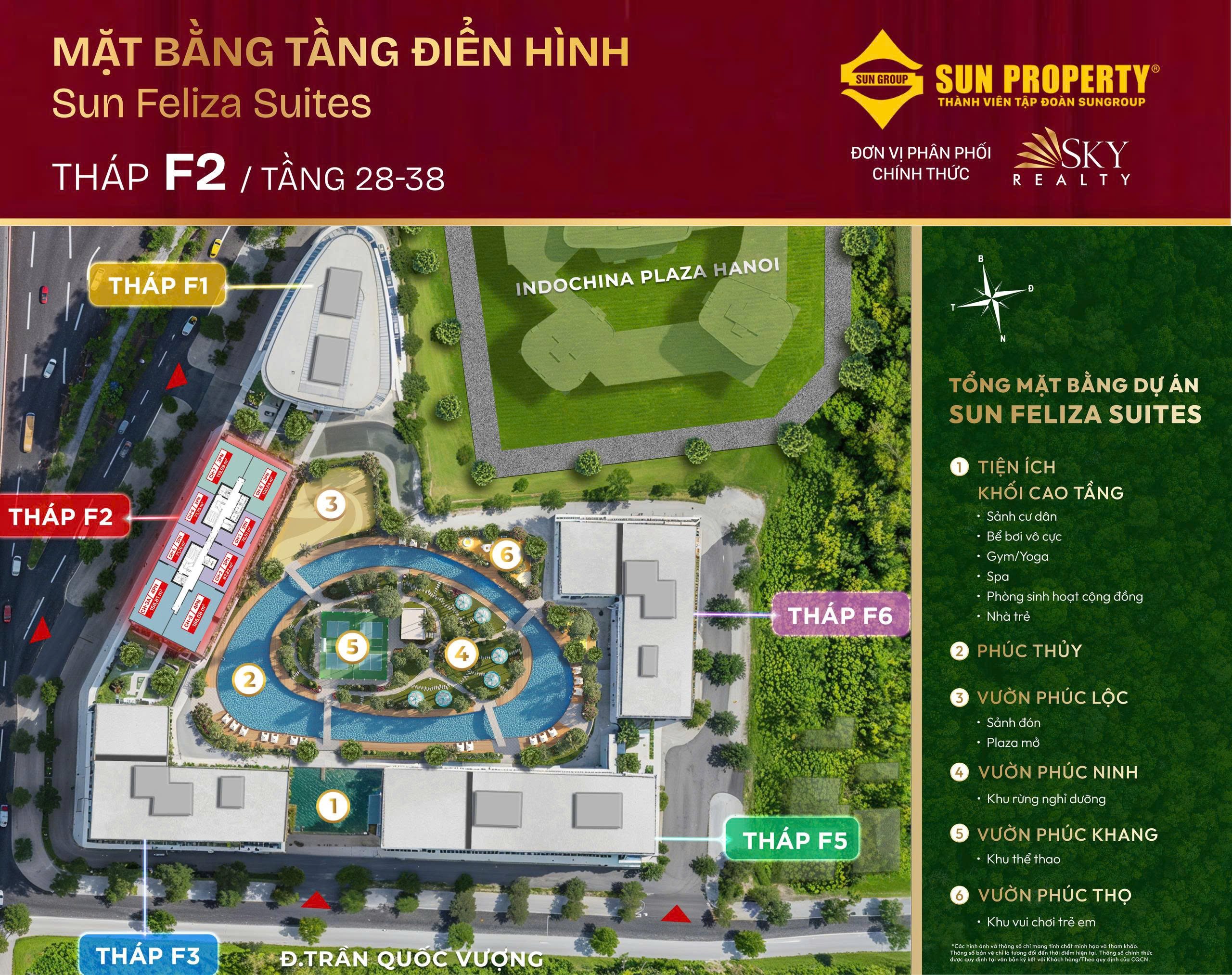 Mặt mặt tầng điển hình tòa F2 - Tháp Phúc Mặt mặt tầng điển hình tòa F2 - Tháp Phúc