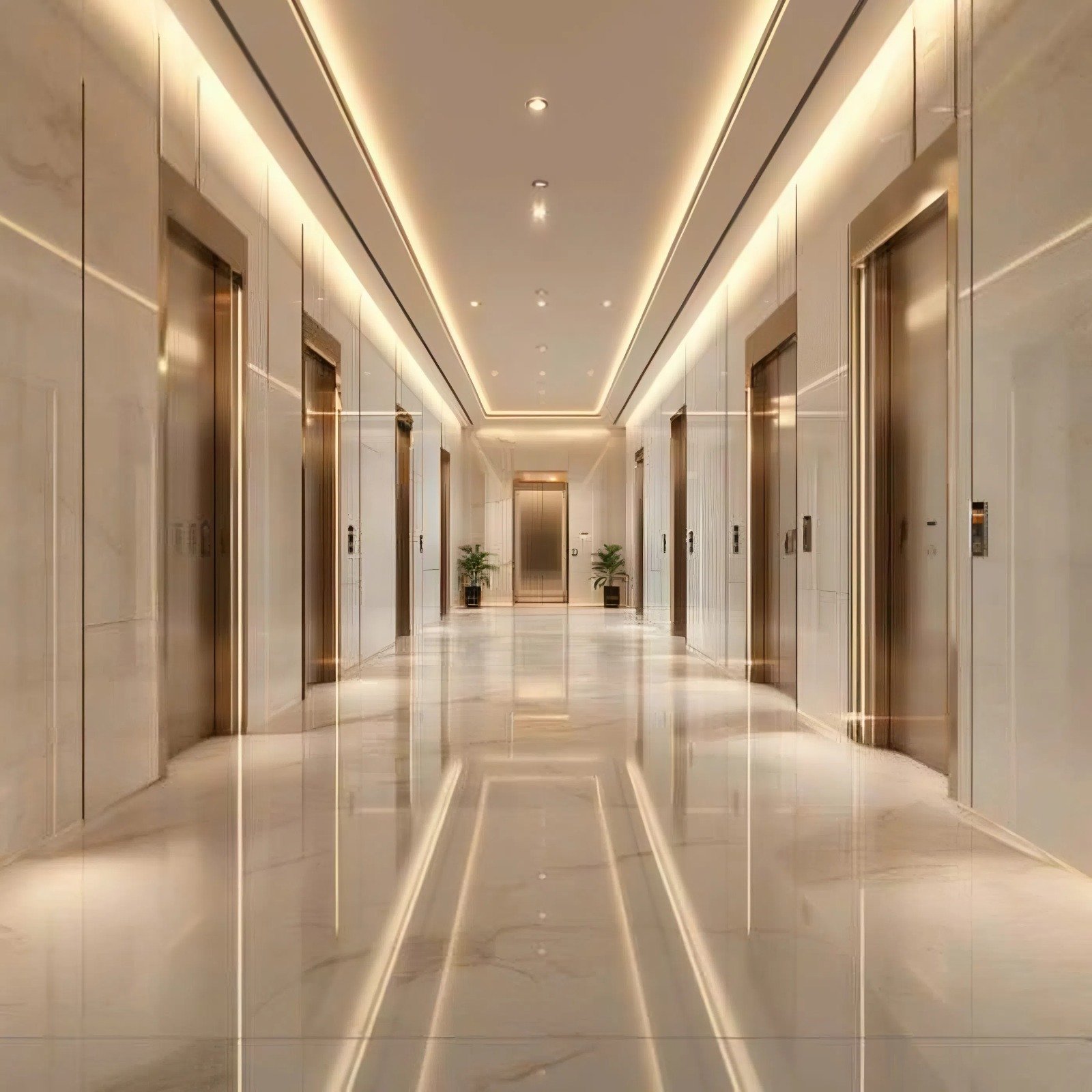 Hệ thống thang máy chia theo nhóm tầng tại Sun Feliza Suites Hệ thống thang máy chia theo nhóm tầng tại Sun Feliza Suites