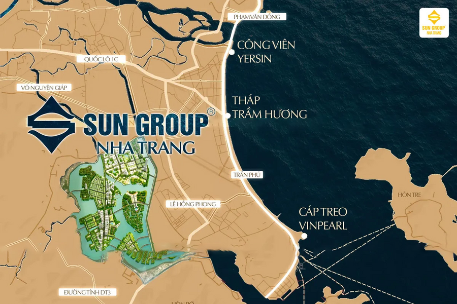 Vị trí dự án Sun Nha Trang kiến tạo bởi Sun Group Vị trí dự án Sun Nha Trang kiến tạo bởi Sun Group