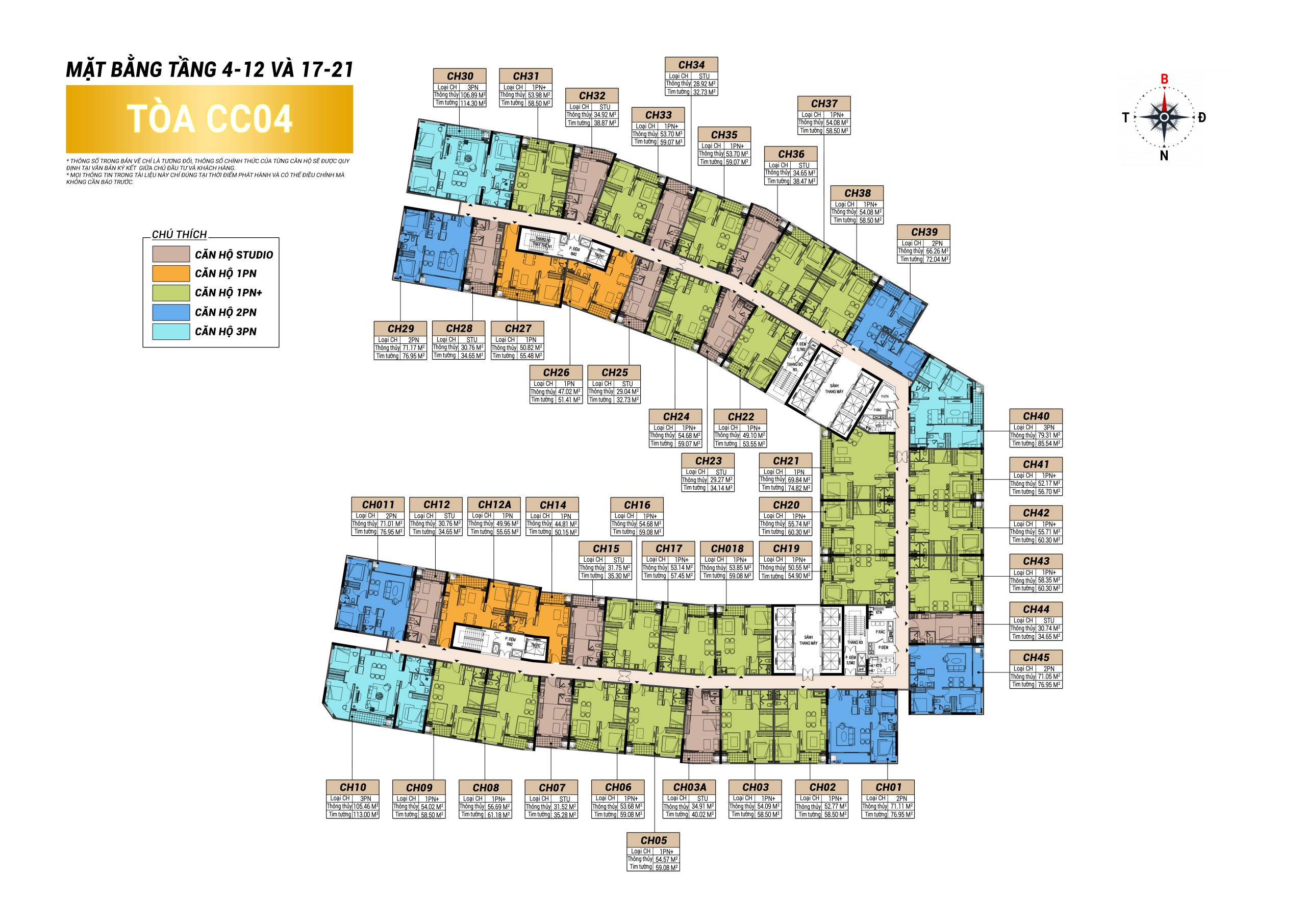 Mặt bằng tầng điển hình căn hộ cao cấp Mặt bằng tầng điển hình căn hộ cao cấp