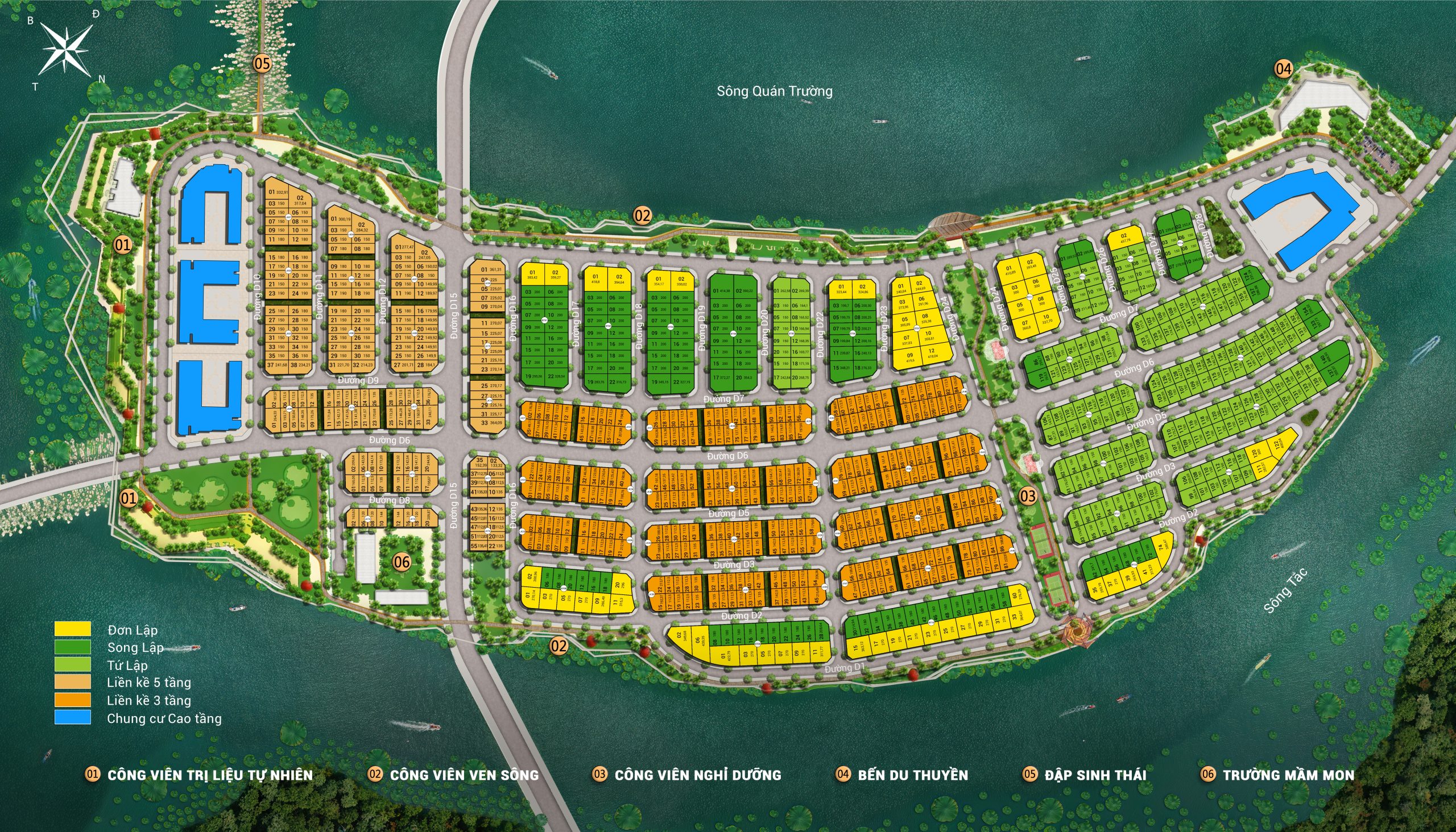 Tổng mặt bằng Phân khu mở bán đầu tiên - Đảo 3 Charmora City Nha Trang Tổng mặt bằng Phân khu mở bán đầu tiên - Đảo 3 Charmora City Nha Trang