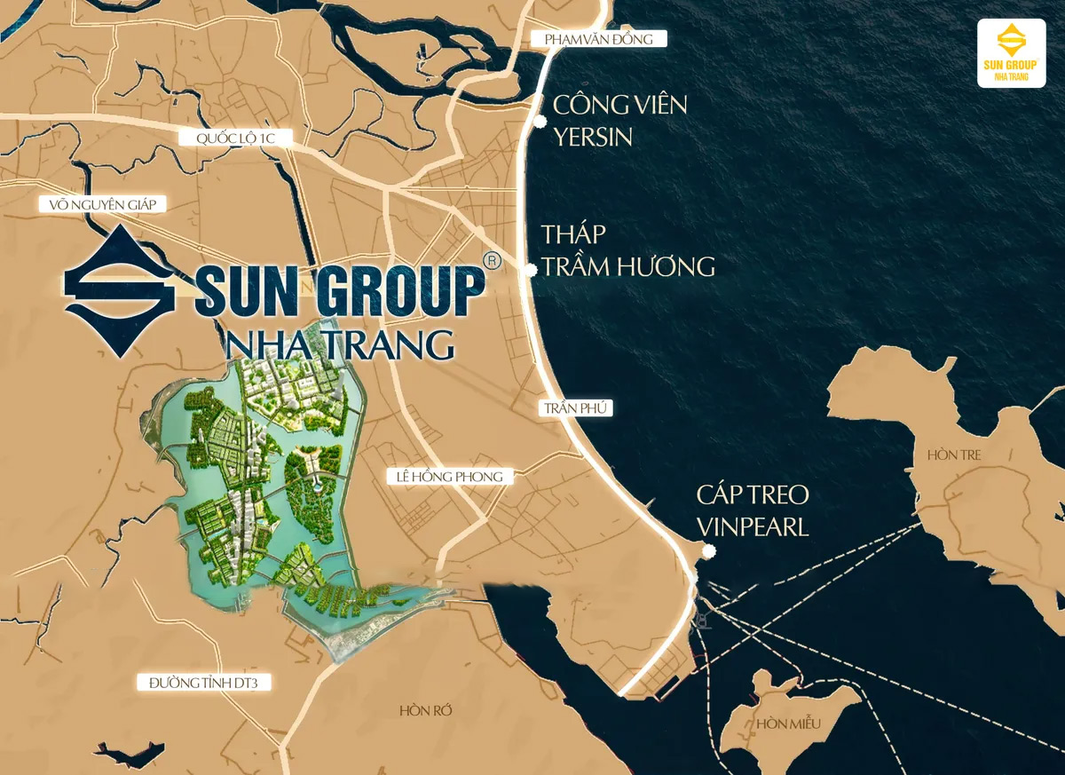 Dự án Sun Group Nha Trang nằm ở vị trí vàng 