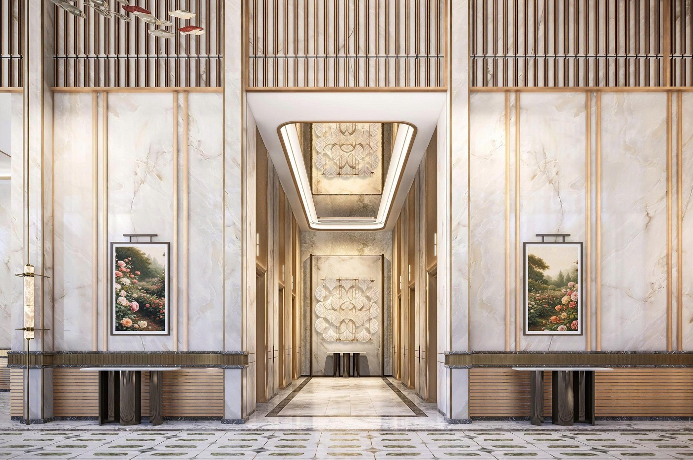 Sảnh Rivea Residences rất sang trọng