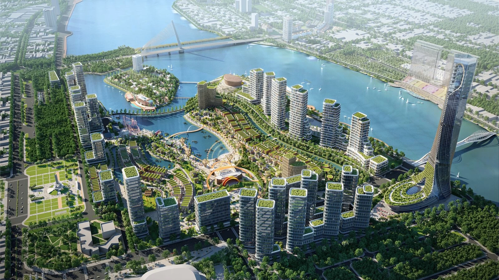 Phối cảnh tổng quan dự án Danang Downtown