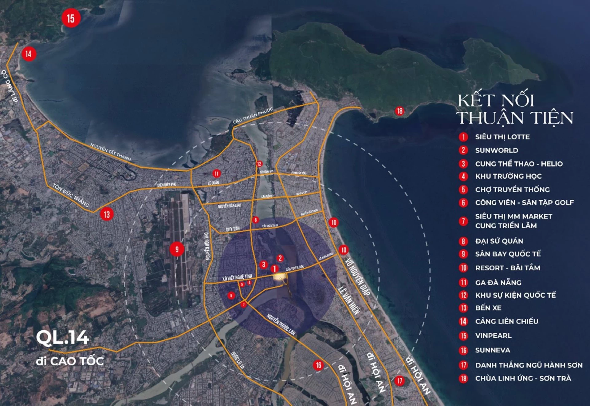 Đà Nẵng Downtown sở hữu vị trí được xem là “trái tim” của thành phố