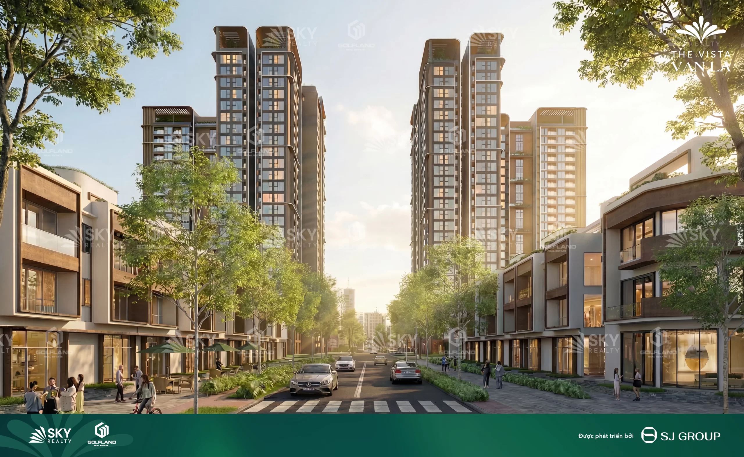 Phối cảnh cao tầng dự án The Vista Văn La