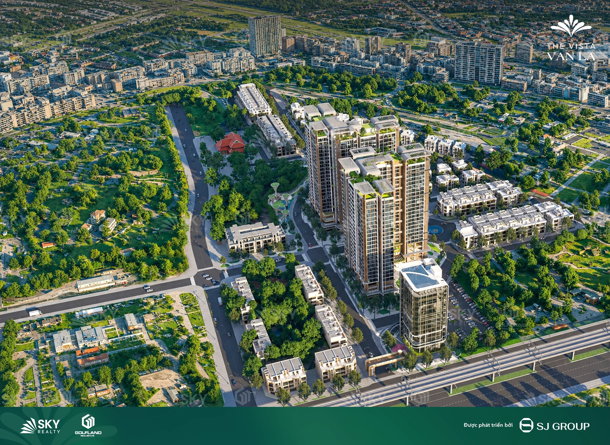 Phối cảnh vị trí The Vista Văn La Phối cảnh vị trí The Vista Văn La