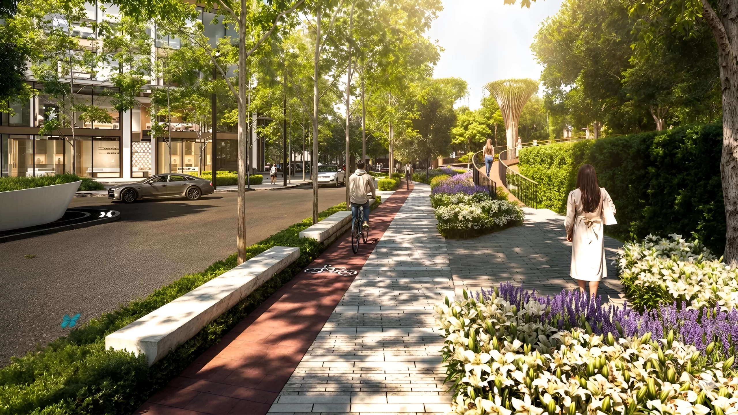 Tuyến Eco Path dài 1000m tại dự án The Vista Hà Đông